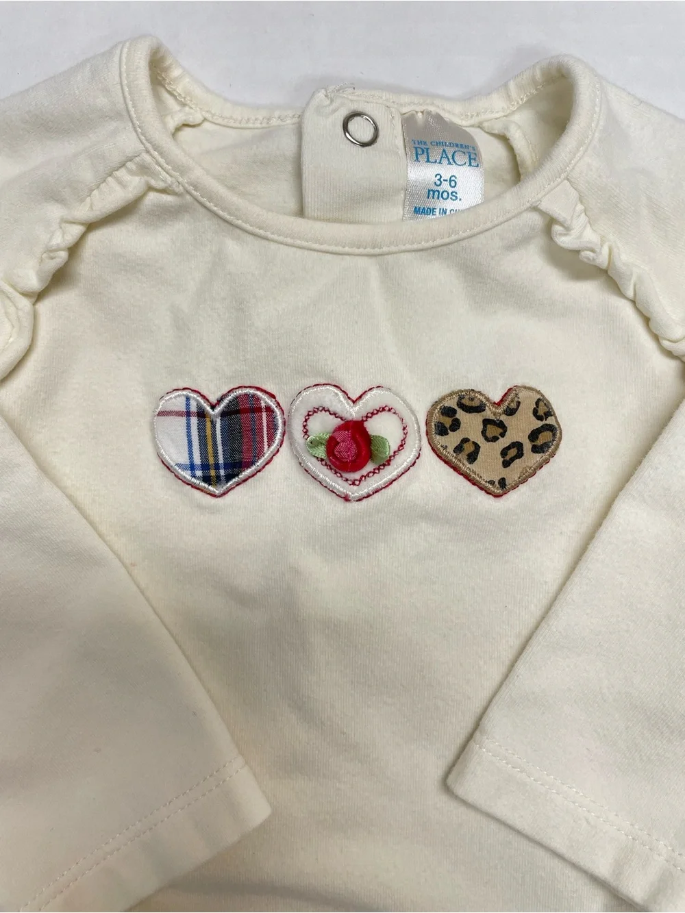 Cotton Blend 3-6 Months The Children’s Place Girls Bodysuit Heart Cottagecore